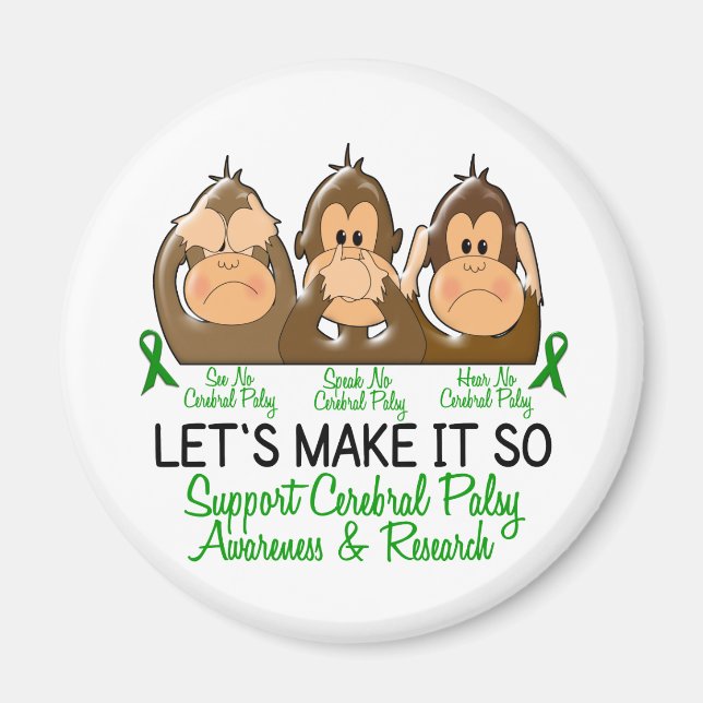 Se Talörnummer Ingen erebral Palsy 2 Magnet (Framsidan)