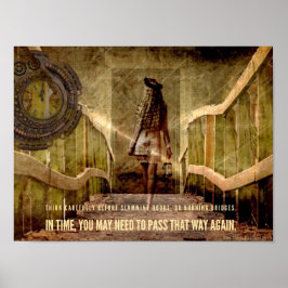 Se till att bränna bryggar som Poster Motiveringel