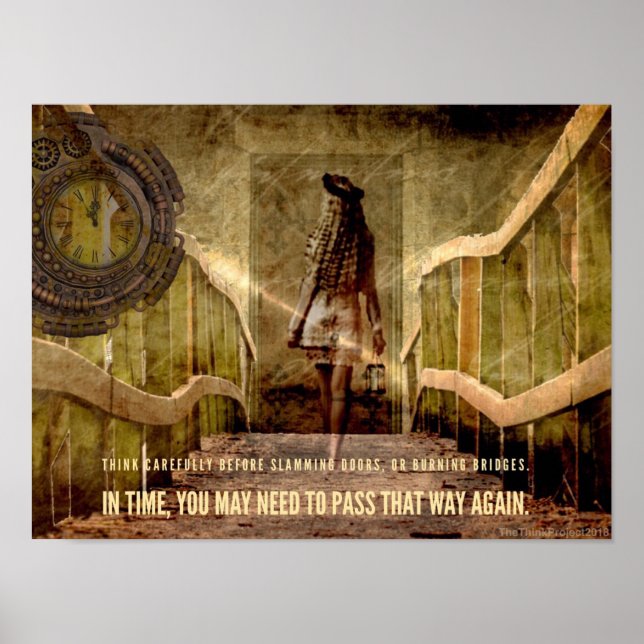 Se till att bränna bryggar som Poster Motiveringel (Framsidan)