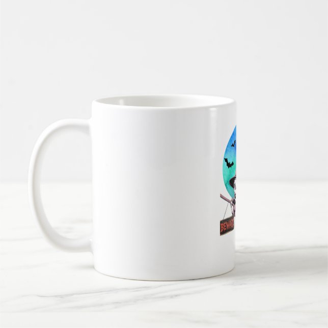 Se till att Cute Witch Sloth flyger på Broom Hallo Kaffemugg (Vänster)