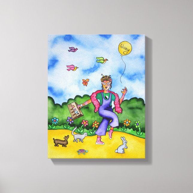 Se till att Rita Loyd hinner med lyckliga stunder Canvastryck (Framsida)