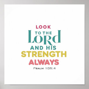 Se till Herren och hans styrka Psalm 105 4 Poster