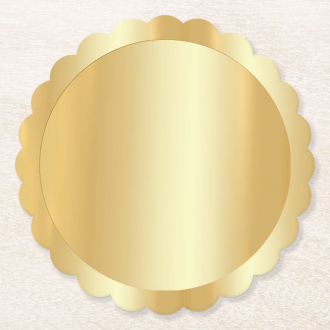 Se Trendiget Modern Elegant tom med Glamor Guld Underlägg Papper (Framsida)