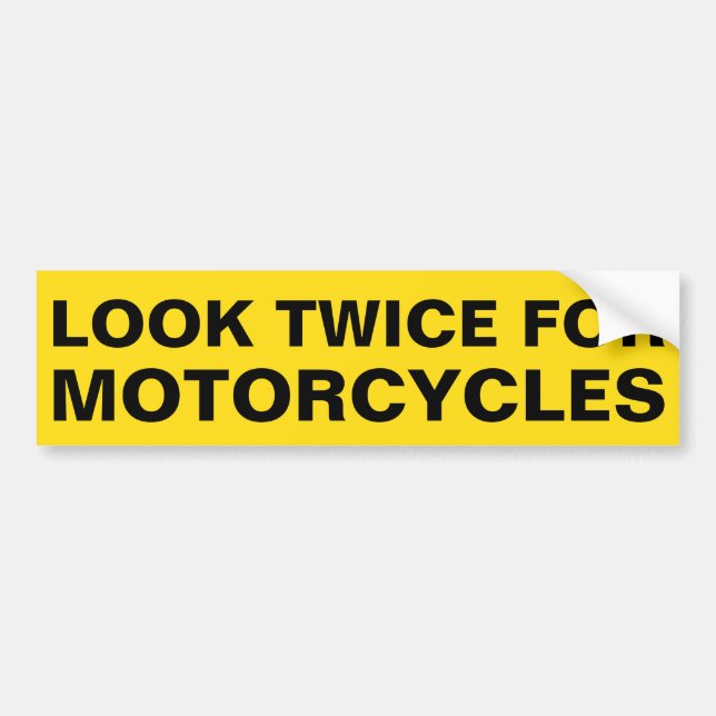 Se två gånger för motorcykelbildekal bildekal (Framsidan)