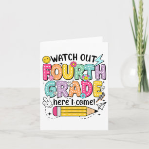 Se upp 4:e klass här kommer jag Första dagen tillb Kort