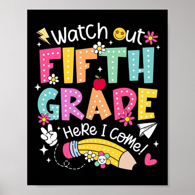 Se upp femte klass här kommer jag 5:e klass tillba poster (Framsidan)