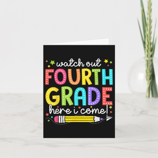 Se upp fjärde Klass här i Kom Back to school Kort (Framsida)