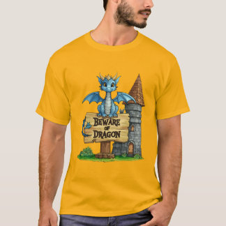 Se upp för Drak-T-shirt – Söt Fantasy-drake tee