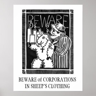 Se upp för företag i fårkläder poster