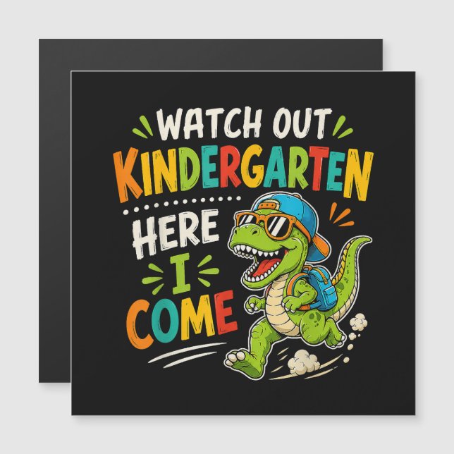 Se upp för förskolan jag kommer Dino (Fram/baksida)