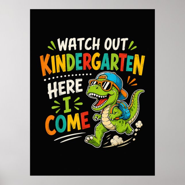 Se upp för förskolan jag kommer Dino Poster (Framsidan)