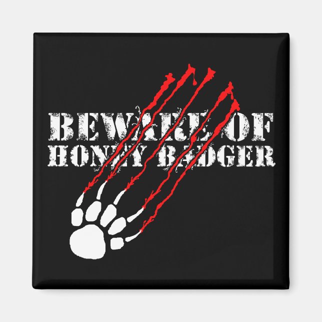 Se upp för honey badger magnet (Framsidan)