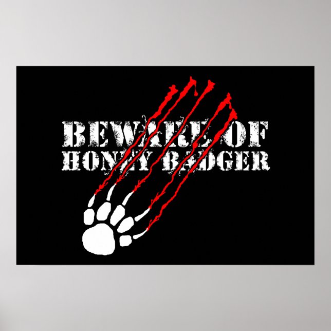 Se upp för honey badger poster (Framsidan)