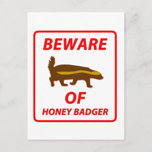 Se upp för Honey badger Vykort