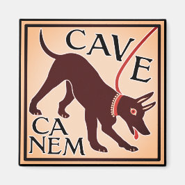 Se upp för Hund "Cave Canem" Greco-Roman Image Magnet