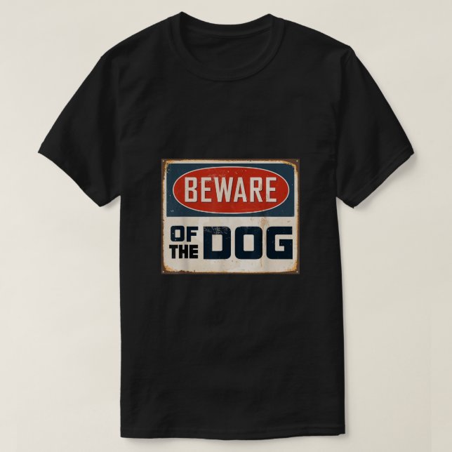 Se upp för Hund T Shirt (Design framsida)