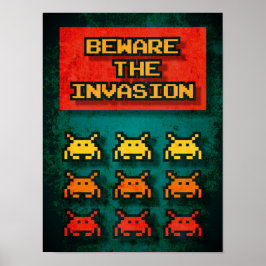 Se upp för invasionen poster