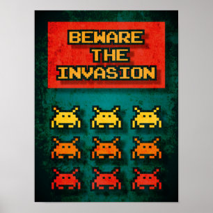 Se upp för invasionen poster