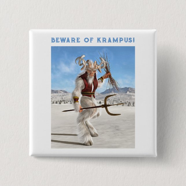 Se upp för Krampus! Knapp (Framsida)
