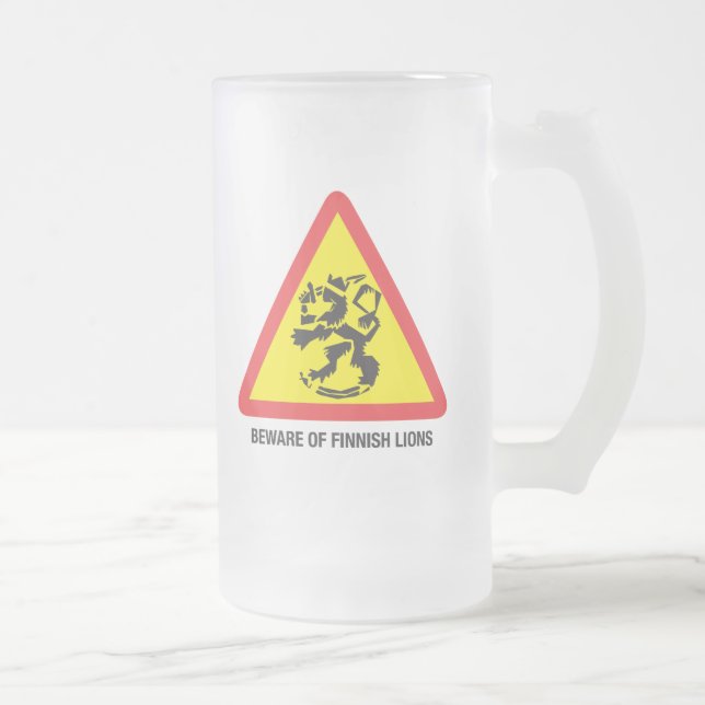 Se upp för Lejon Frostad Glas Mugg (Höger)