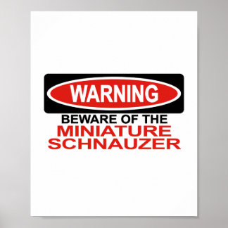 Se upp för Miniature Schnauzer Poster