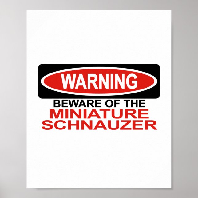 Se upp för Miniature Schnauzer Poster (Framsidan)