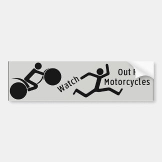 Se upp för motorcyklar bildekal