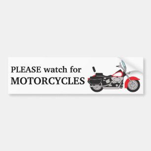 Se upp för motorcyklar bildekal