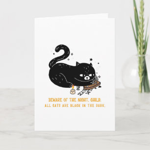 Se upp för natten, barn, alla katter är svarta kort