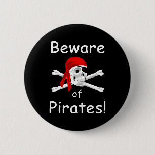Se upp för Pirater-knapp Knapp