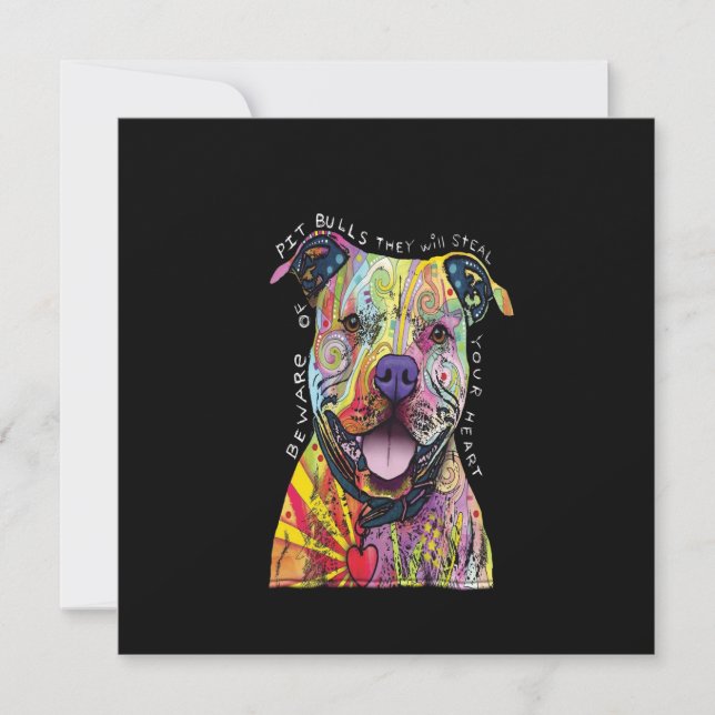 Se upp för Pitbull hundar att de kommer att stjäla (Framsida)