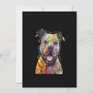 Se upp för Pitbull hundar, de kommer att stjäla di Tack Kort