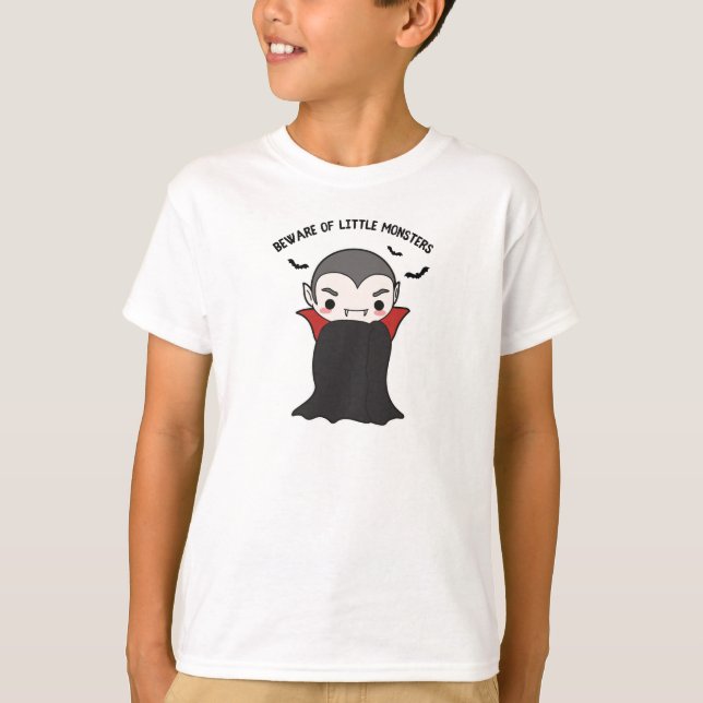 Se upp för små monster Baby Dracula T Shirt (Framsida)