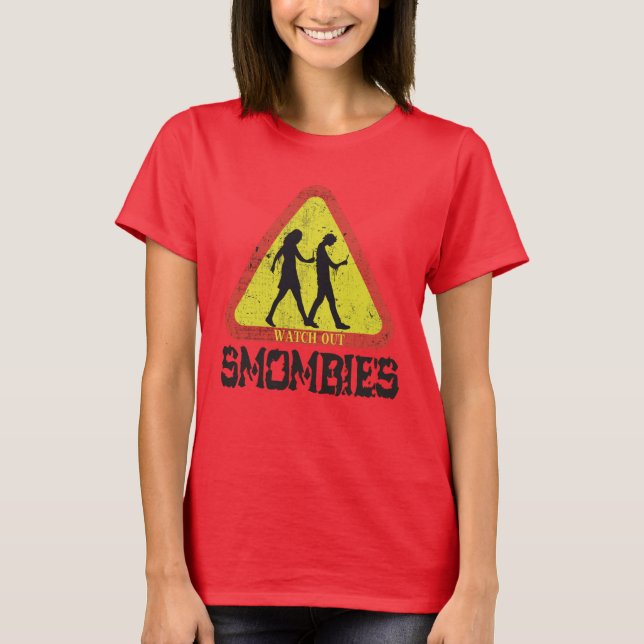 Se upp för Smombies T Shirt (Framsida)