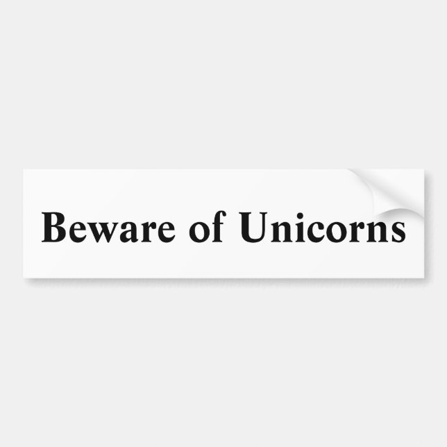 Se upp för Unicorns Bildekal (Framsidan)
