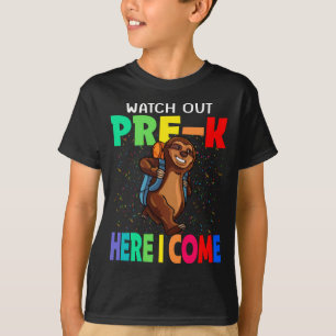 Se upp före K här i Kom Sloth Back to school T Shirt