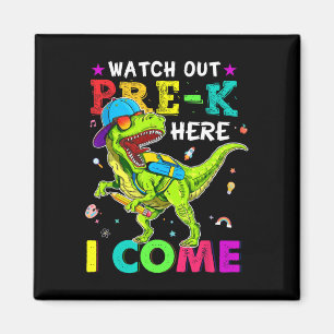 Se upp förskola här kommer jag Dinosaurier Byck ti Magnet