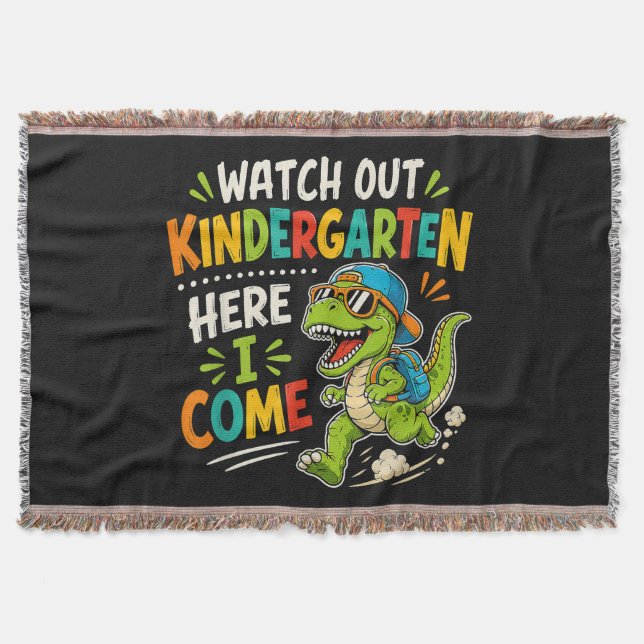Se upp förskolor här kommer jag Dino Filt (Framsidan)