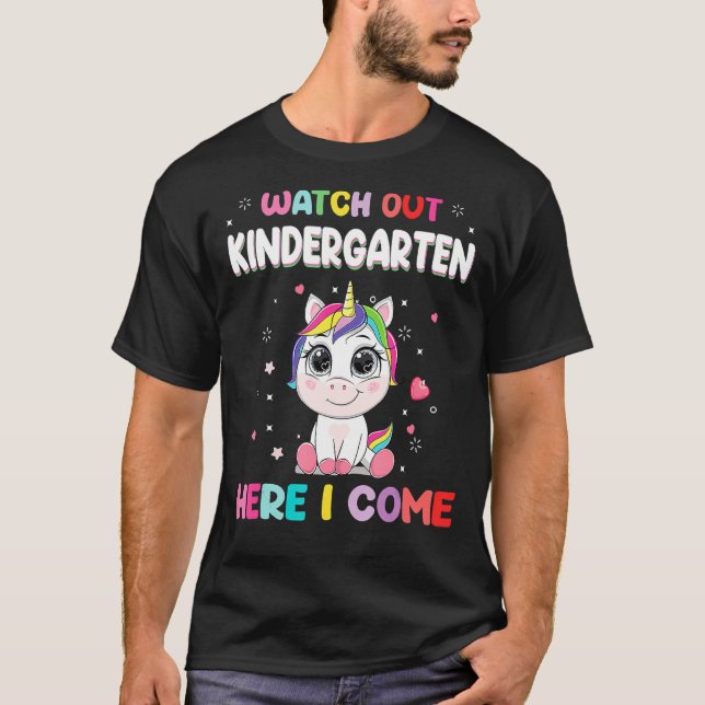 Se upp Kindergart här, jag Kom Unicorn tillbaka ti T Shirt (Framsida)