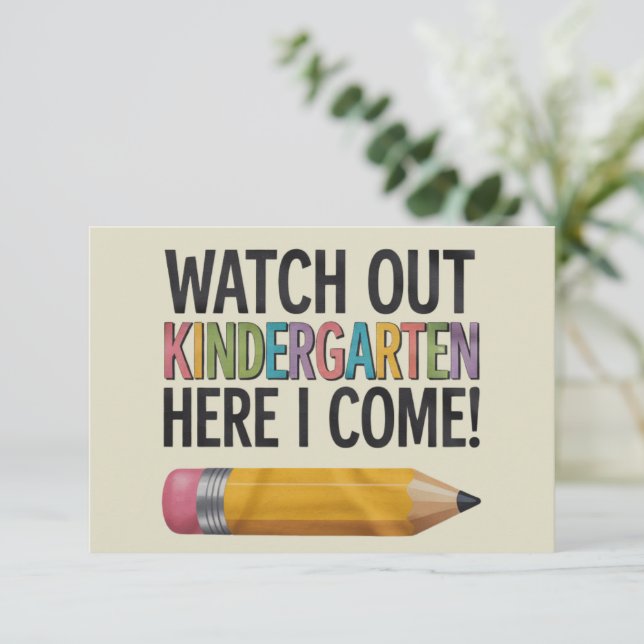 Se upp Kindergarten här i Kom Back to school Tack Kort (Stående Fram)