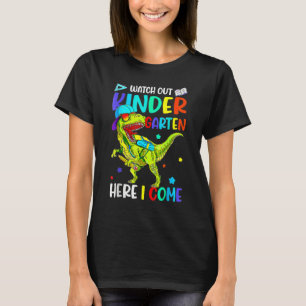 Se upp Kindergarten här i Kom Dinosaurs bak T Shirt