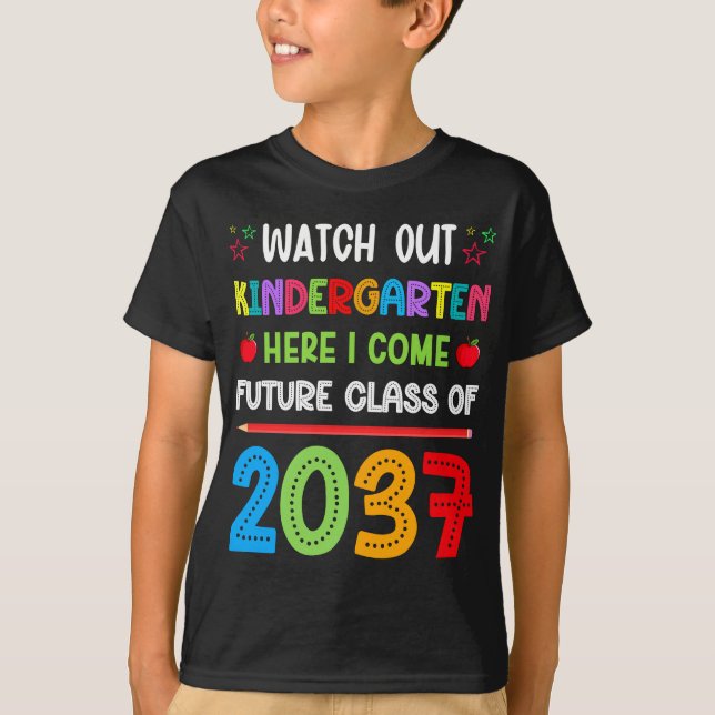 Se upp Kindergarten här i Kom klass 2037 T Shirt (Framsida)
