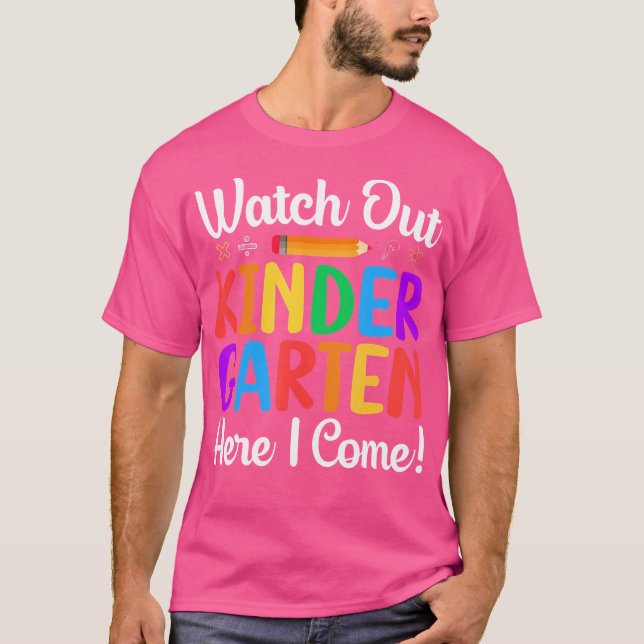 Se upp Kindergarten här i Kom skollärare T Shirt (Framsida)