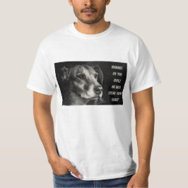 Se upp med hund, anpassningsbarnas husfoto t shirt