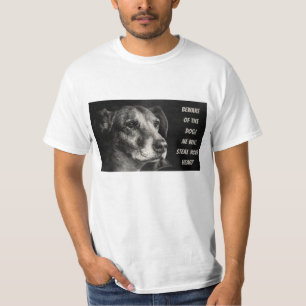 Se upp med hund, anpassningsbarnas husfoto t shirt