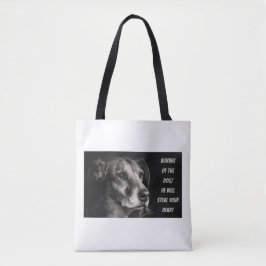 Se upp med hund, anpassningsbarnas husfoto tygkasse