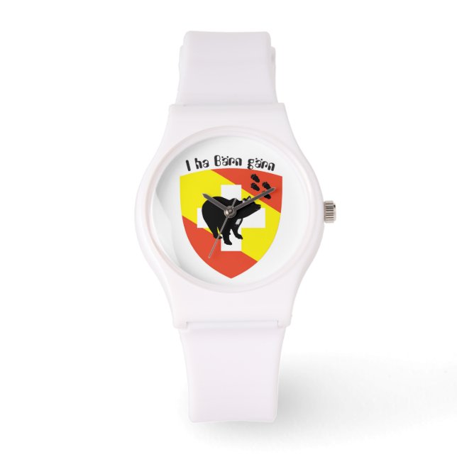Se upp med schweiziska designen Bern Schweiz Armbandsur (Framsida)