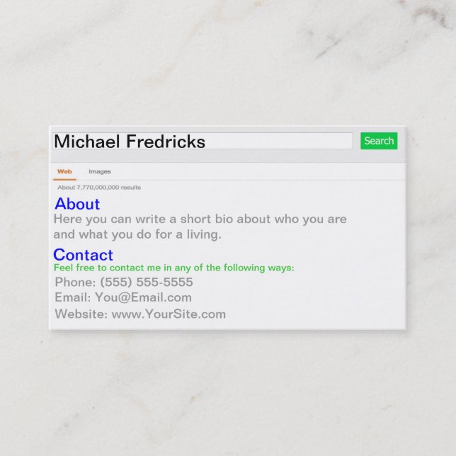 Se upp mig! visitkort (Framsida)