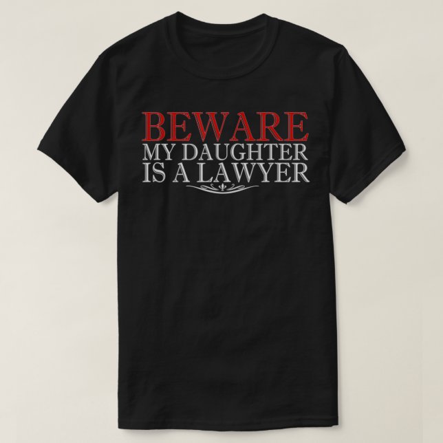 Se upp så att min dotter är advokat Mamma Studente T Shirt (Design framsida)