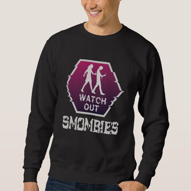 Se upp Smombies Lång Ärmad Tröja (Framsida)